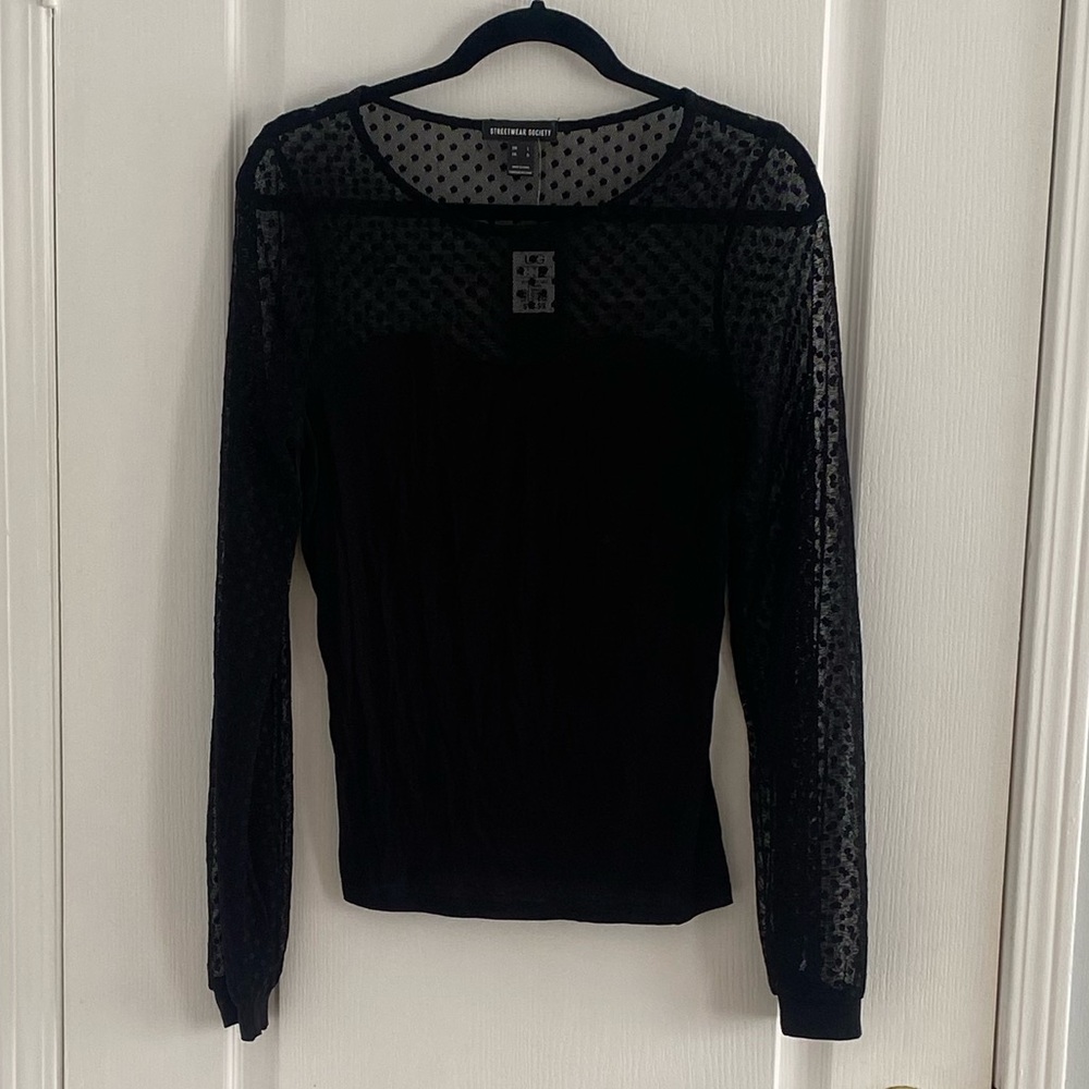 Sweetheart Neckline Mesh Top